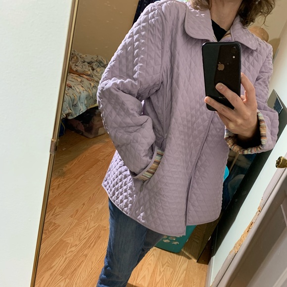 Weatherproof Lilac quilted jacket zip pockets XL - Picture 6 of 6